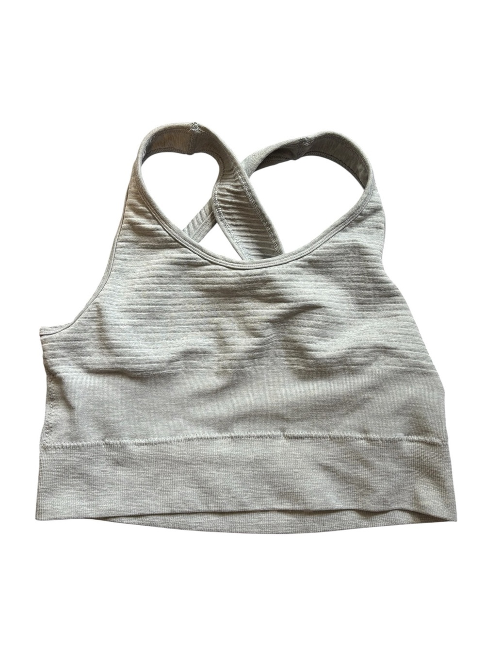 Alphalete Gray Criss Cross Back Sports Bra Medium